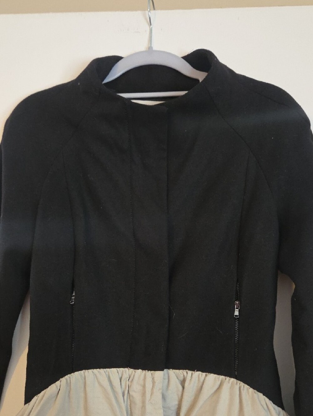 Rachel Roy Black and Cream Contrast Drawstring Utility Jacket - Picture 5 of 9